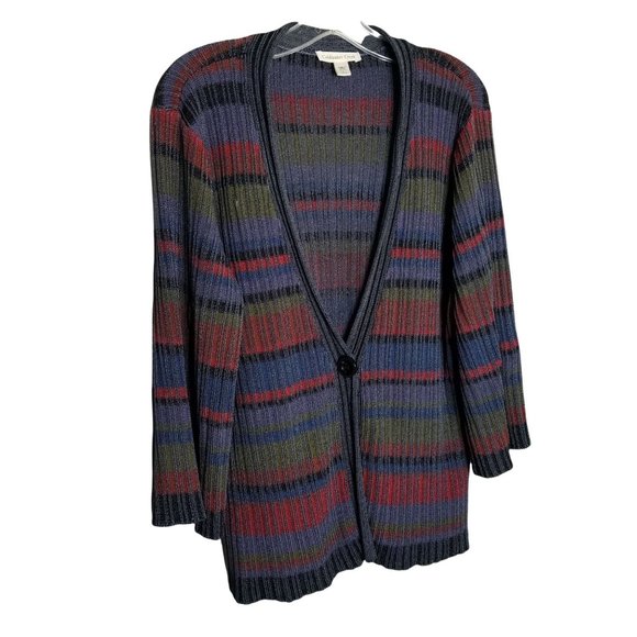Coldwater Creek Sweaters - Coldwater Creek Sz L 14 16 Sweater Cardigan Ribbed Knit Flyaway Sweater Jacket